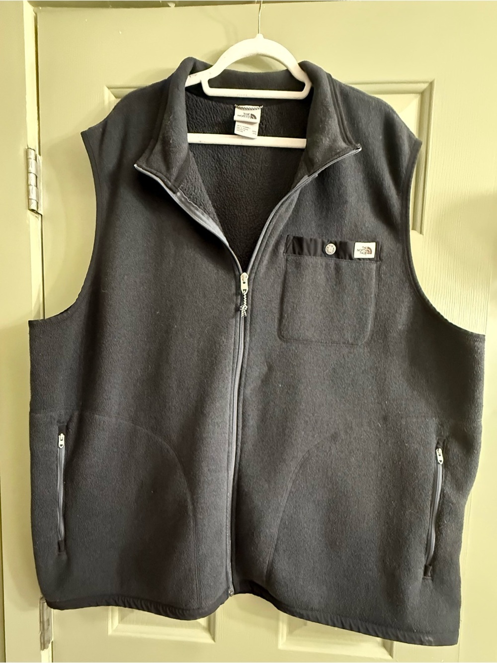 The North Face Men's Charcoal Fleece Vest - Full Zip size XXXL